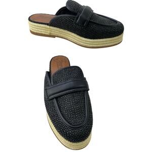 Zodiac Womens Gizelle Platform Mule Slide Raffia Upper Wrapped Sole S 10